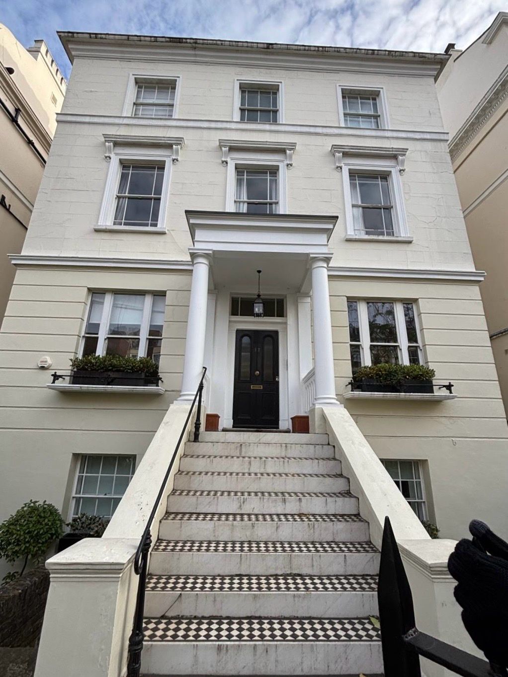 Residential property in Pembridge Villas, Notting Hill undergoing asbestos management survey